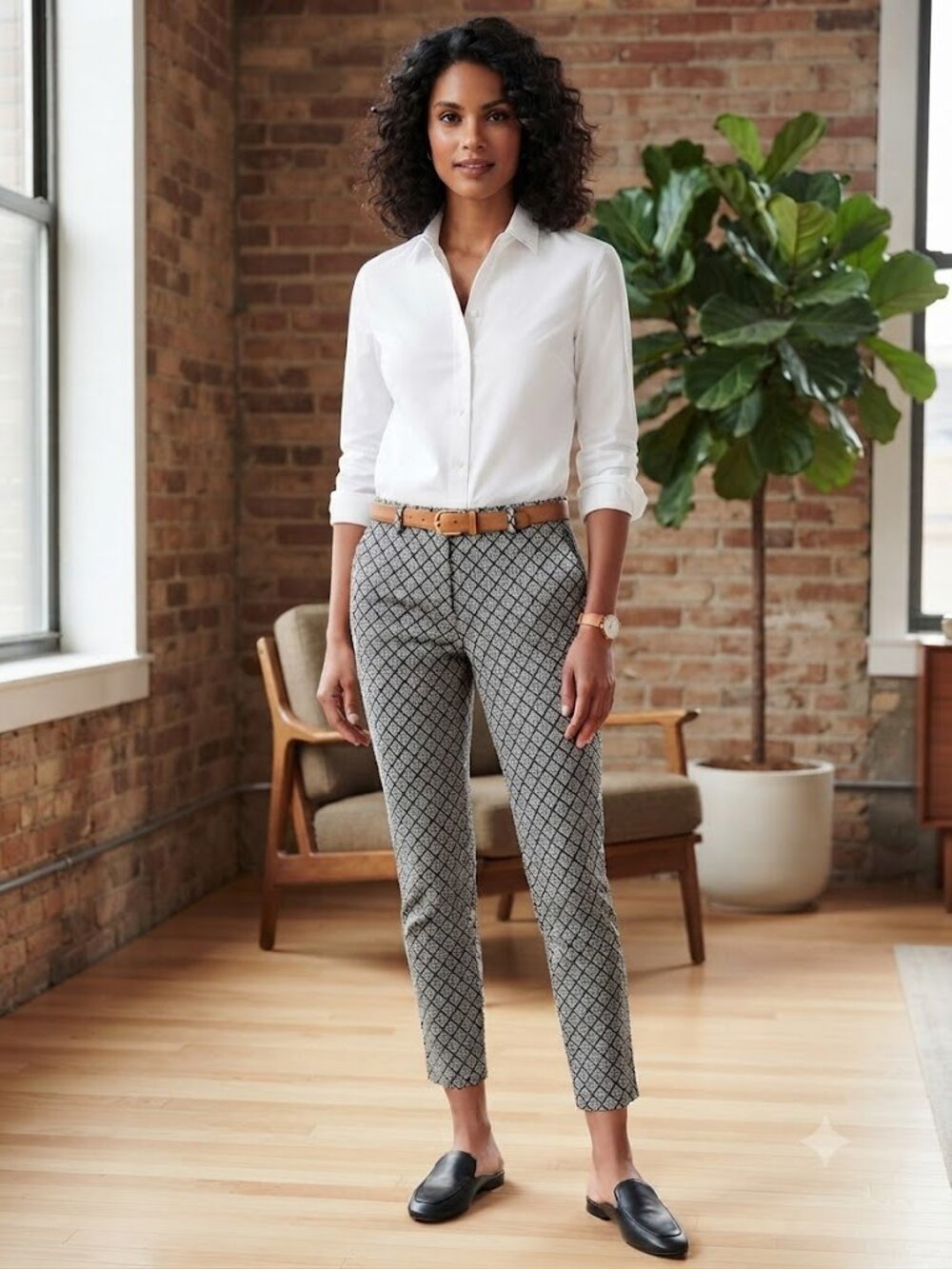 Old Navy Pixie High Rise Pant Black White Size 4